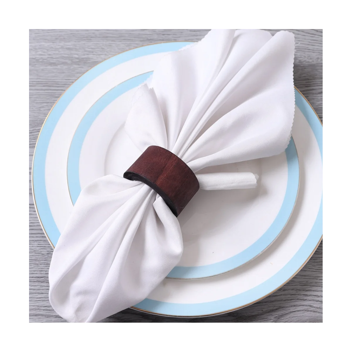 식탁 장식용 목재 냅킨 반지, 휴일 냅킨 거치대, 테이블 장식, 12 개