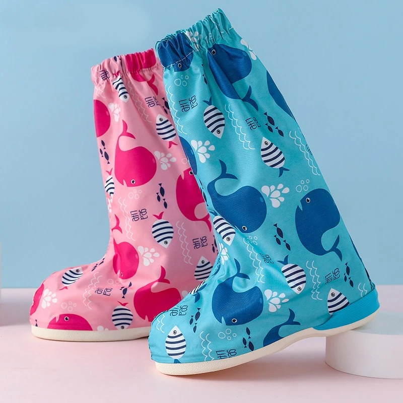 

Winter Snow Rainboots Kids Anti-Rain Covers Student Warmth Protection Tools Waterproof
