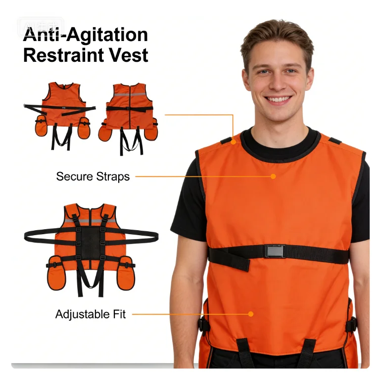 Arm Upper Limb Fixation Belt Anti-mania Anti-extubation Vest Anti-beating Restraint Vest Patient Elderly