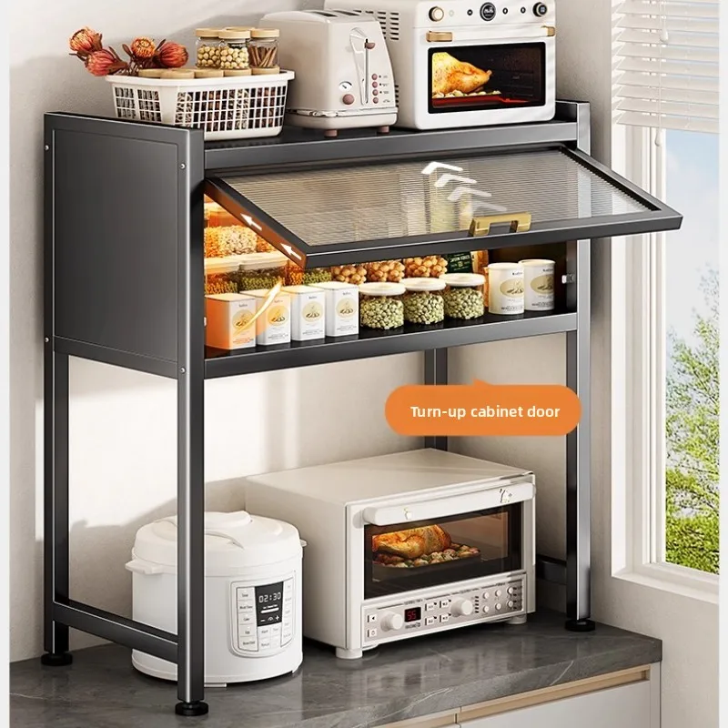 Shuaishi Dust-proof Microwave Oven Shelf Kitchen Multifunctional Countertop Oven Rice Cooker Air Fryer Storage Rack