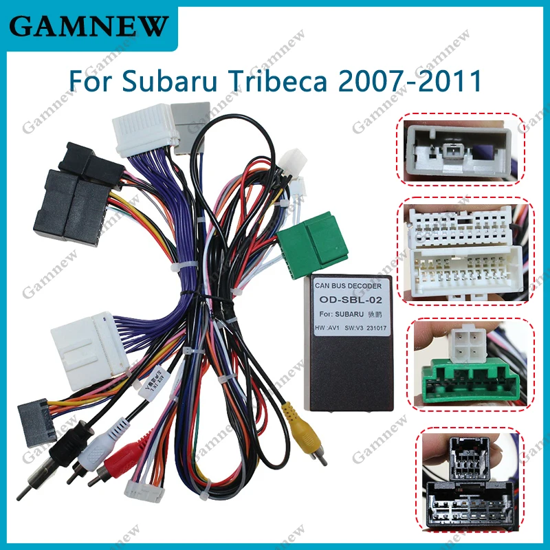Auto 16pin Netsnoer Kabelboom Adapter Canbus Box Voor Subaru Tribeca 2008-2014 OEM Navigator Installatie Head Unit