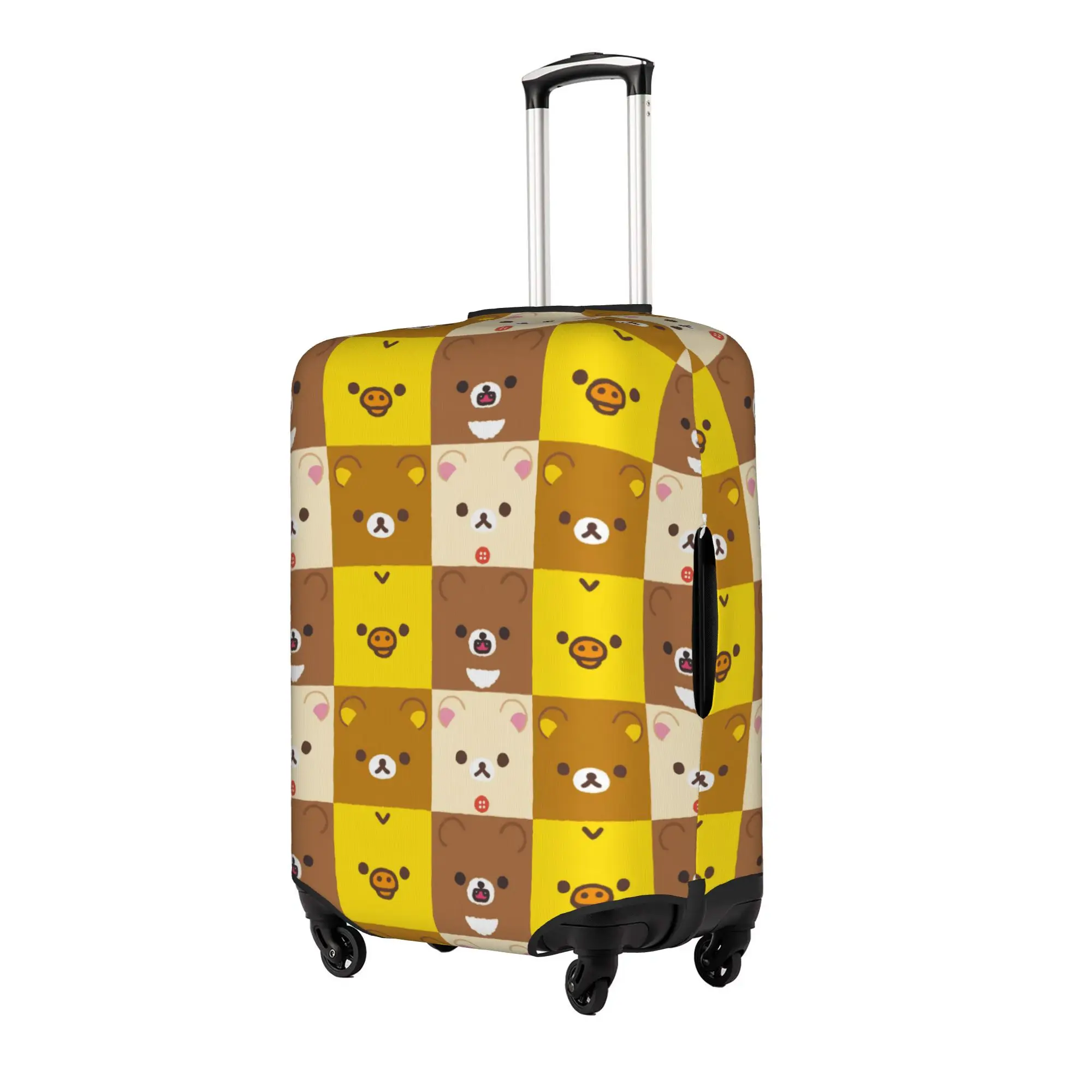 Custom R-Rilakkumas Luggage Cover Protector Fashion Cute Cartoon Bear Travel Suitcase Covers for 18-32 Inch