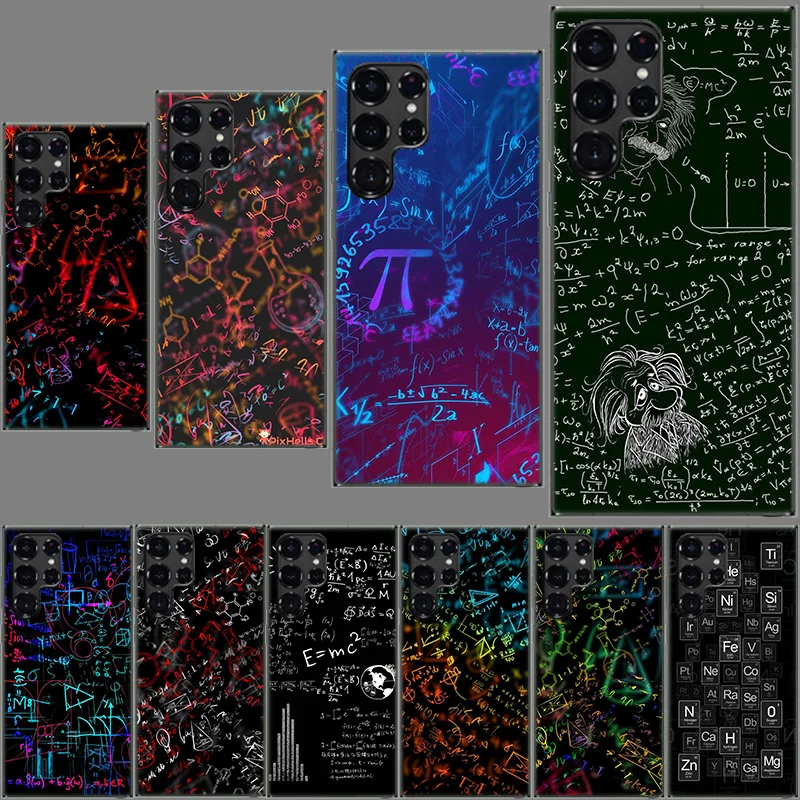 Chemical Math Formula Phone Case For Samsung Galaxy S24 S23 S21 S20 FE S22 S26 Ultra S25 Edge S10 Plus Cover Clear TPU Capa Shel