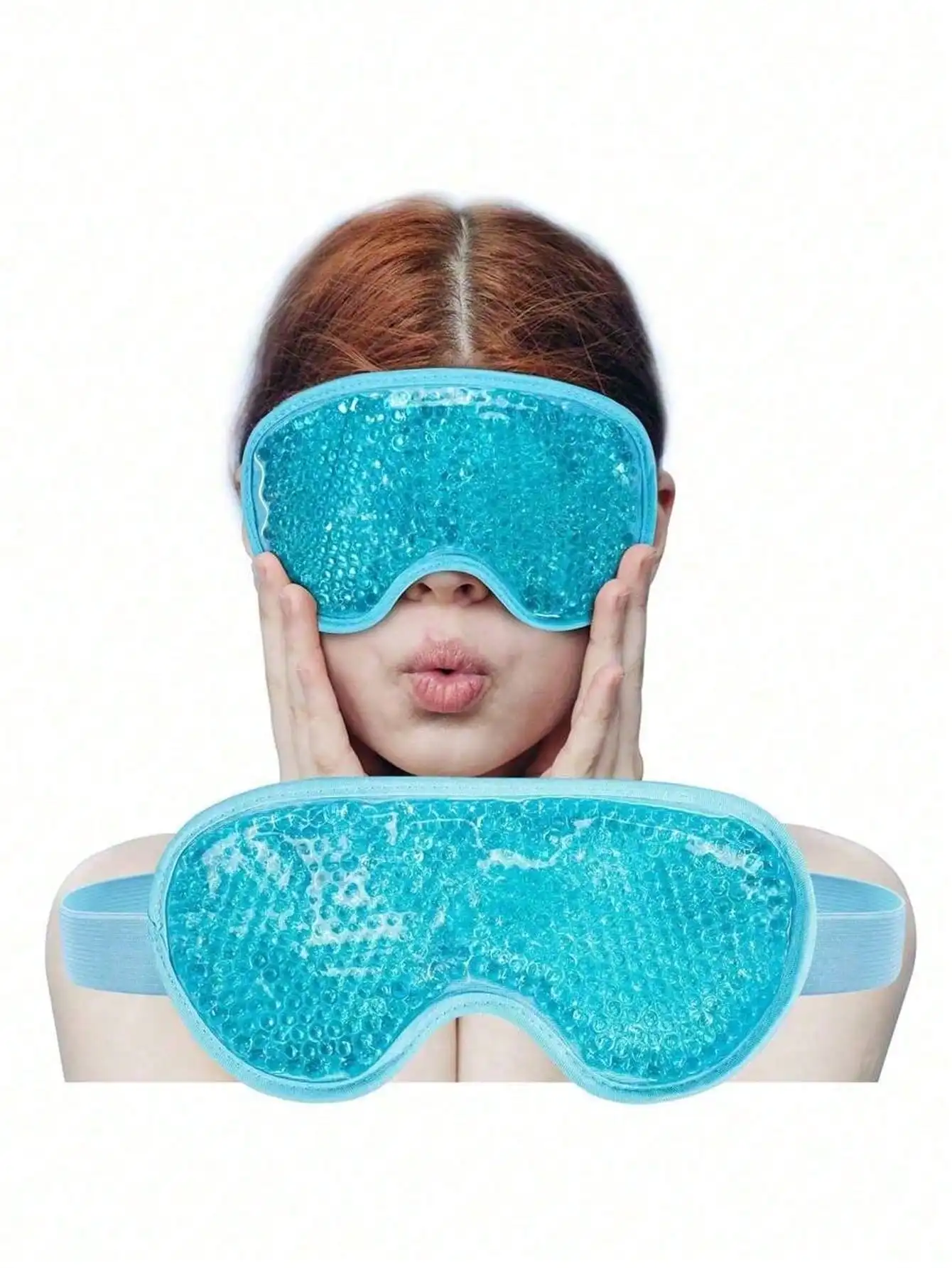 Reusable Cooling Gel Eye Mask Dual Purpose Hot Cold Therapy PVC Soft Ice Mask Relieve Eye Fatigue Relax Eyes Suitable For All Skin Types Portable Travel Eye Care Accessory view 2