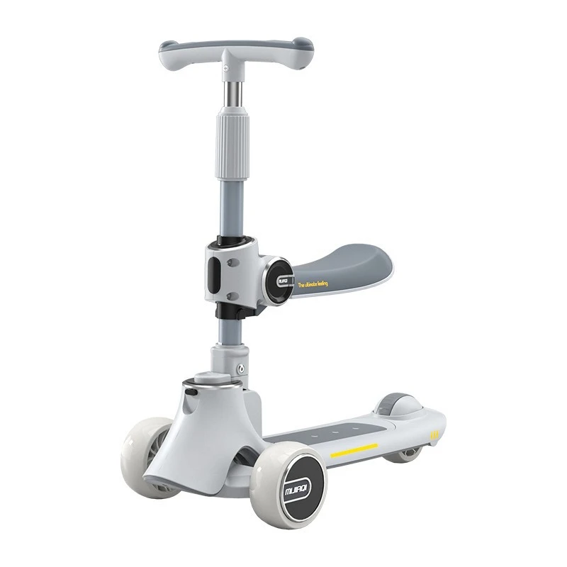 Scooter Children's three-in-one scooter One-click folding can sit and slide Children's scooter 2-12 years old Yoyo