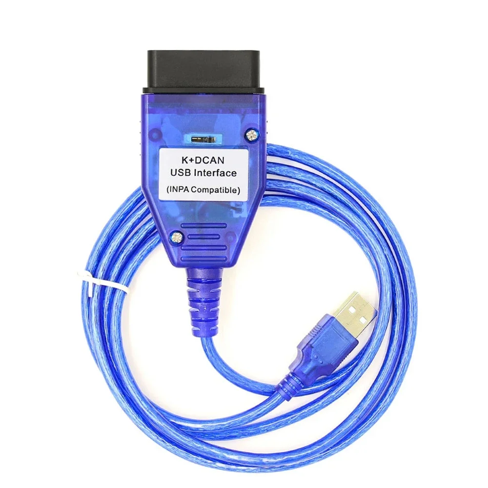 INPA for BMW E chassis diagnostic line K+DCAN FT232RL with S With switch OBD II 16PIin Male Connector To USB Cable