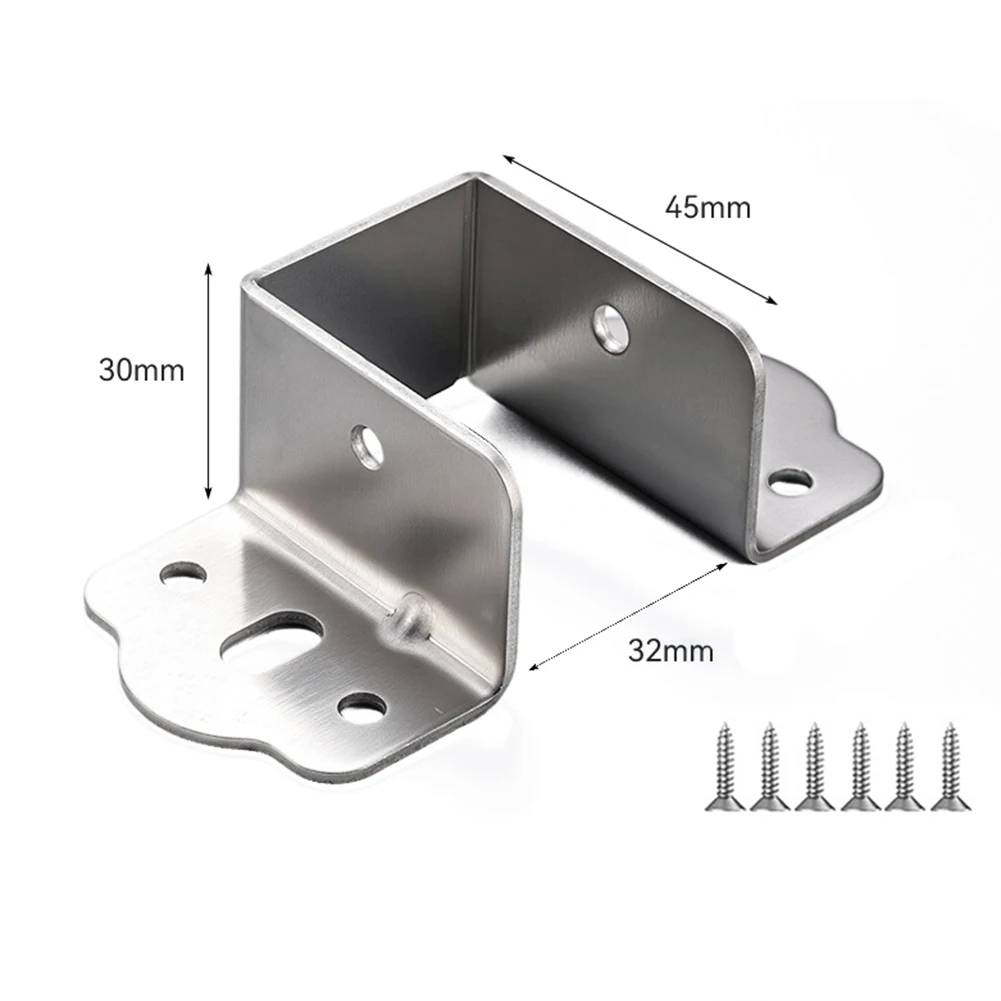 U-Shaped Thickening Bed Beam Brackets Heavy Duty Corner Code Metal Support Hinges 32/35/40mm Fixed Brackets Furniture Hardware