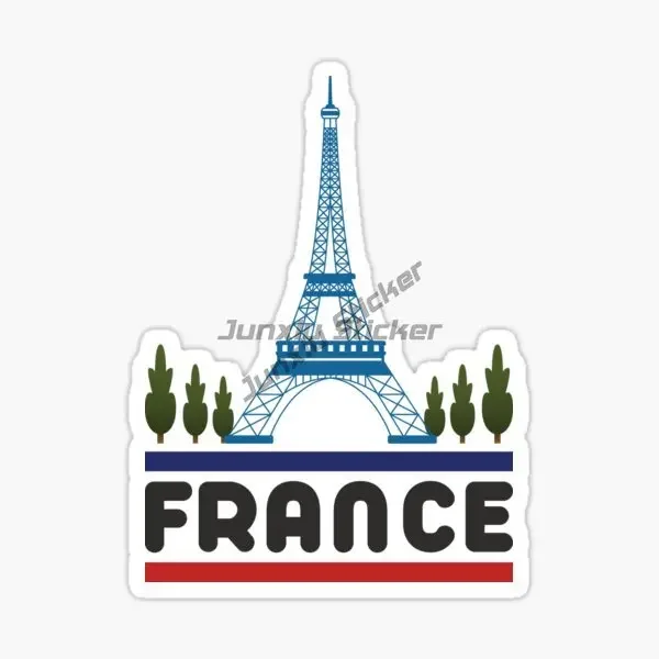 France flag map Eiffel tower creative Stickers for car motorcycle off-road bumper Fridge wall Decoration Accessories