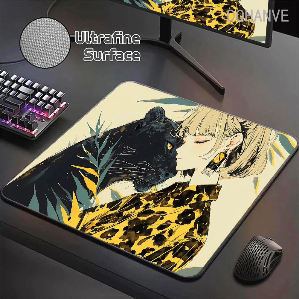 Black Panther Anime Mouse Pad Premium Gamer Mousepad Game Balance E-Sports Girl Mouse Mat Computer Gaming Keyboard Pad Desk Mat