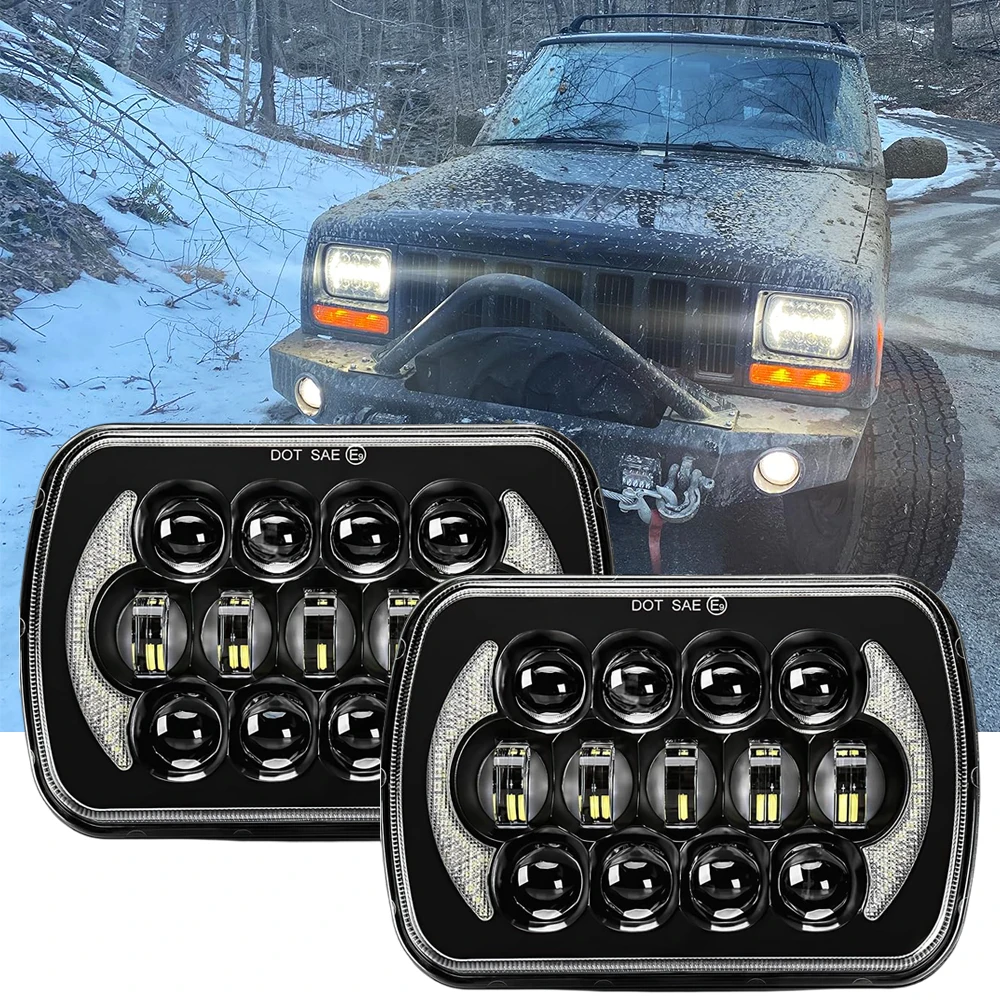 

5x7'' 7x6'' LED Headlight H6054 H5054 LED Headlamp for Jeep Wrangler YJ Cherokee XJ Comanche MJ S10 Blazer Express Van Truck