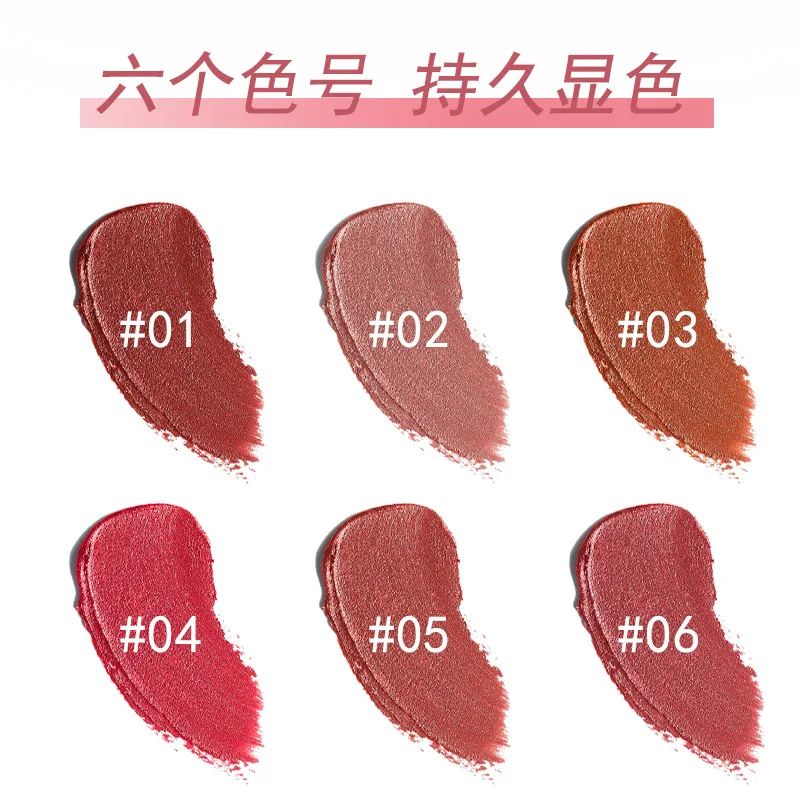 6 colori Light mist lip glaze Long Lasting High Impact Color Velvet Nude Lip Gloss Waterproof Red Lip Makeup