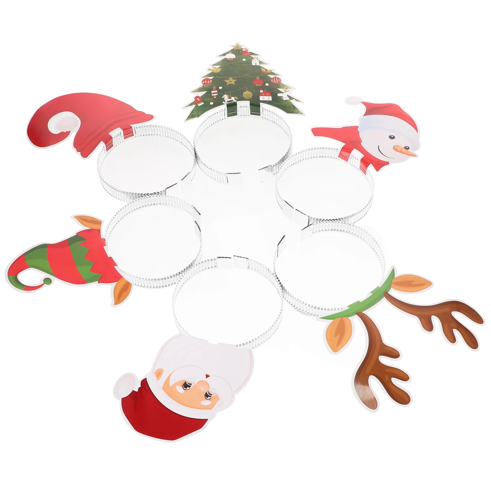 

6Pcs Christmas Hair Hoops Xmas Party Headbands Cute Hair Accessories for Cosplay Photo Props Holiday Headdress