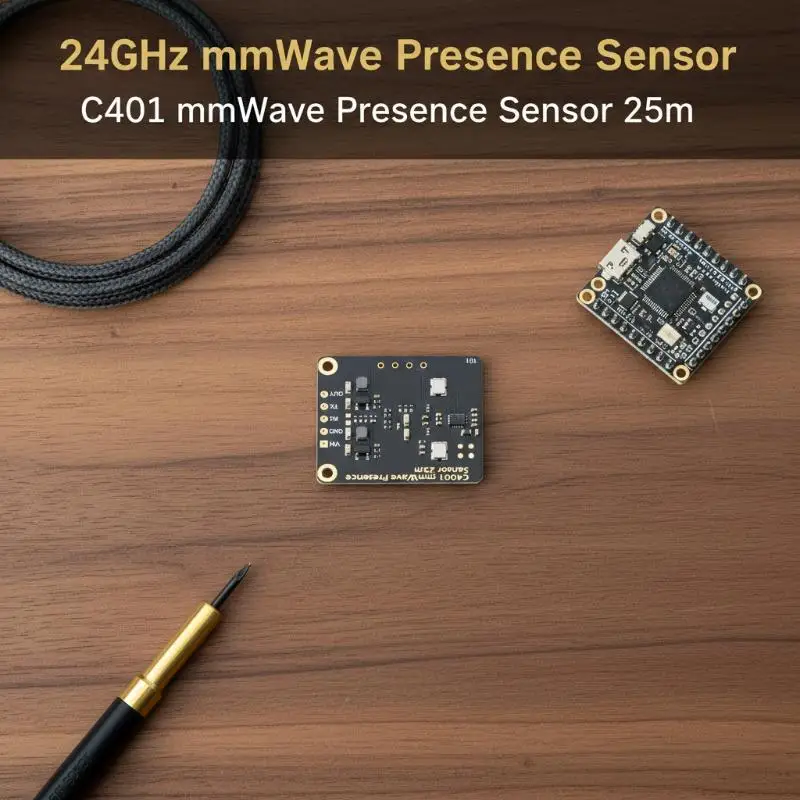 

DFRobot C4001 24GHz mmWave Human Presence Sensor 25m Distance Velocity Detection UART Monito Track миллиметровый радарный датчик