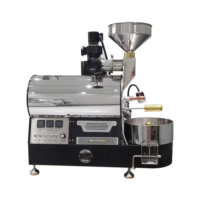 220V 1KG Coffee Bean Roaster Commercial Electric Type Gas Type Optional Semi-direct Fire Semi-hot Air Roasting Beans