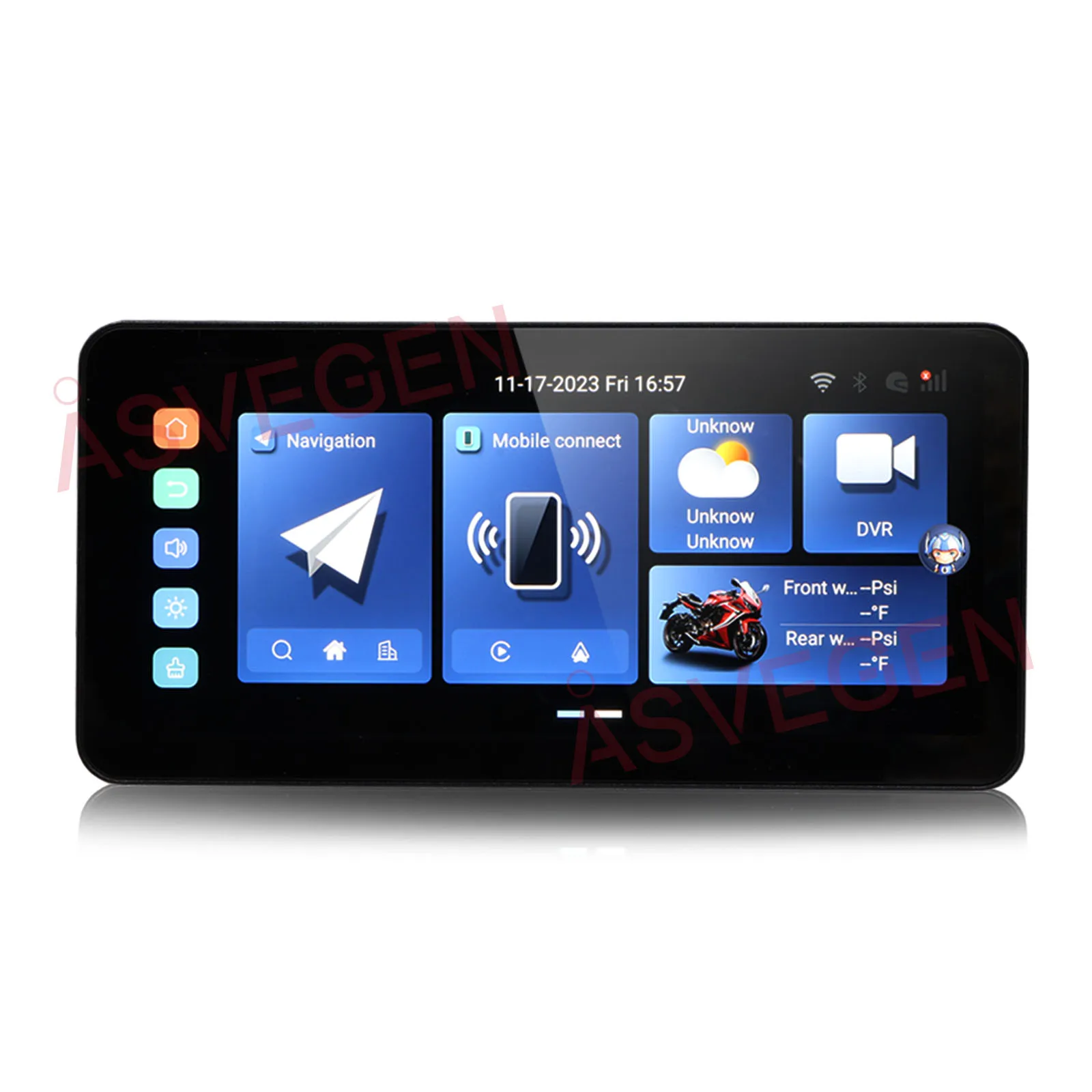 Motorcycle Smart Car Machine Car DVD Player GPS Navigation Auto Wireless Carplay Android 12 Universal