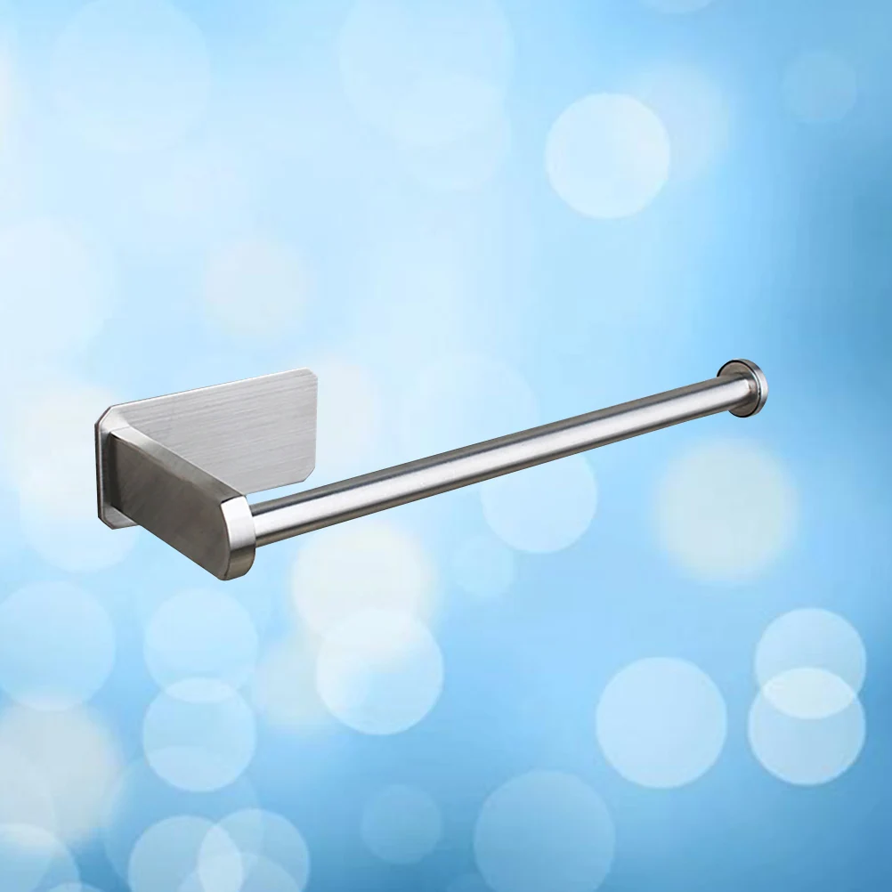 

Stainless Steel Tissue Holder Paper Rack Shelf Bathroom Accessories Durable Wall Mounted Regular Size Rolls Home Hotel Use