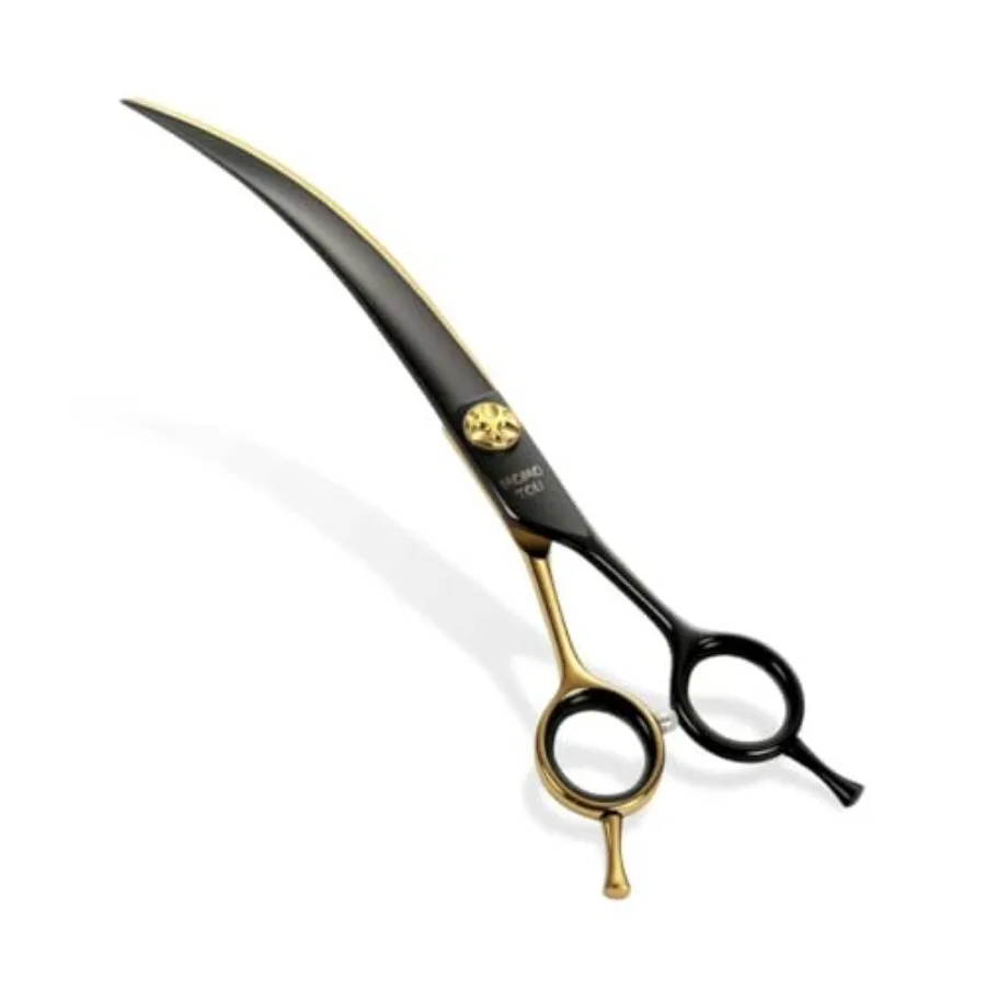 

45 ° Суперизогнутые ножницы для груминга собак из нержавеющей стали 440C, 7,5 дюймов, с большим изгибом, острые и прочные, для профессионалов