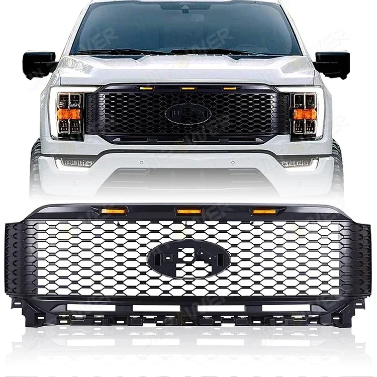 

Grille with three lights for Ford F150 2021+ grill