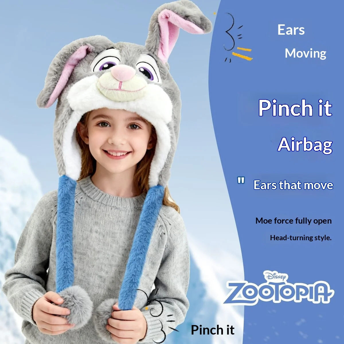 Winter nieuwe Nick & Judy pluche muts uit 2025 - Disney Zootopia 2 fleece gevoerde warme mutsen, officiële karakter wintermuts