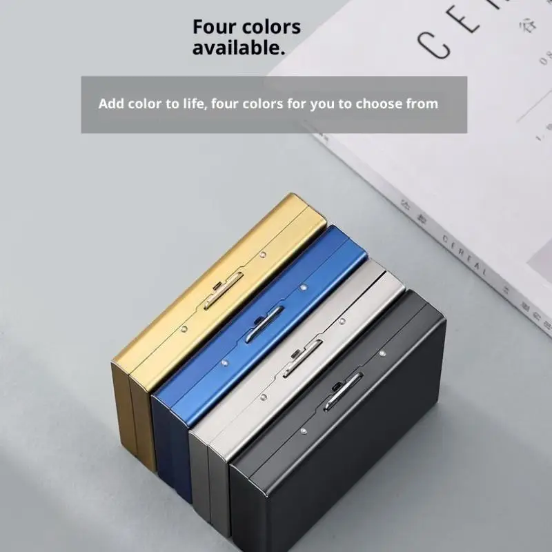 Business Card Holder RFID Credit Card Holder Stainless Steel ID Card Case Slim Metal Wallet for Men Daily Work Travel Commute