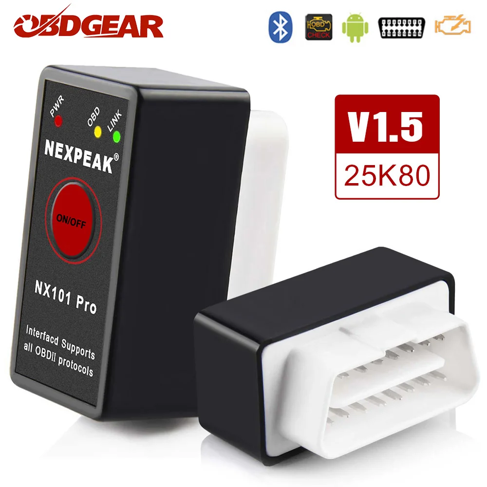 OBD2 ELM327 Bluetooth pic18f25k80 OBD2 Car Scanner ELM 327 Mini V1.5 OBD2 Scanner OBD Elm327  V 1.5 Auto Diagnostic Tool