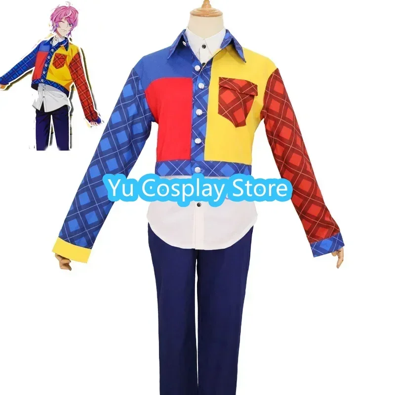 

Yu-Cosplay Division Rap Battle Cosplay DRB Fling Posse Amemura Ramuda Cosplay Costume Halloween Uniforms Fancy Top Coat Pants
