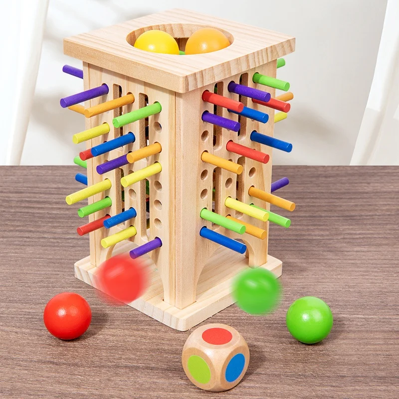 Gioco da tirare con bastoncini di legno per bambini, per l'apprendimento dei colori, per l'addestramento della concentrazione, giocattoli e regali interattivi da tavolo per famiglie