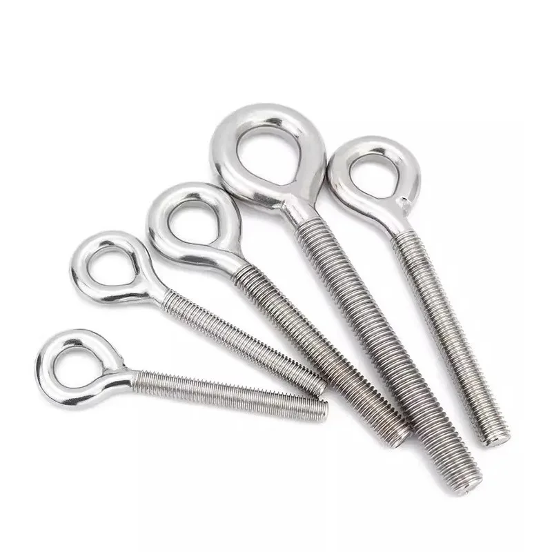 304 Stainless Steel Eye Bolt M4-M24 Lifting Eyebolts Heavy Duty Eye Screws Left & Right Hand Thread for Lifting & Rigging