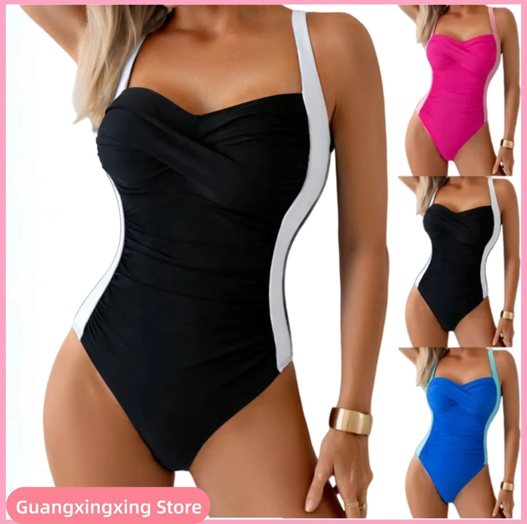 

Customized swimsuit ladies beach bikini customized logo printed photo one-piece swimsuit wholesale