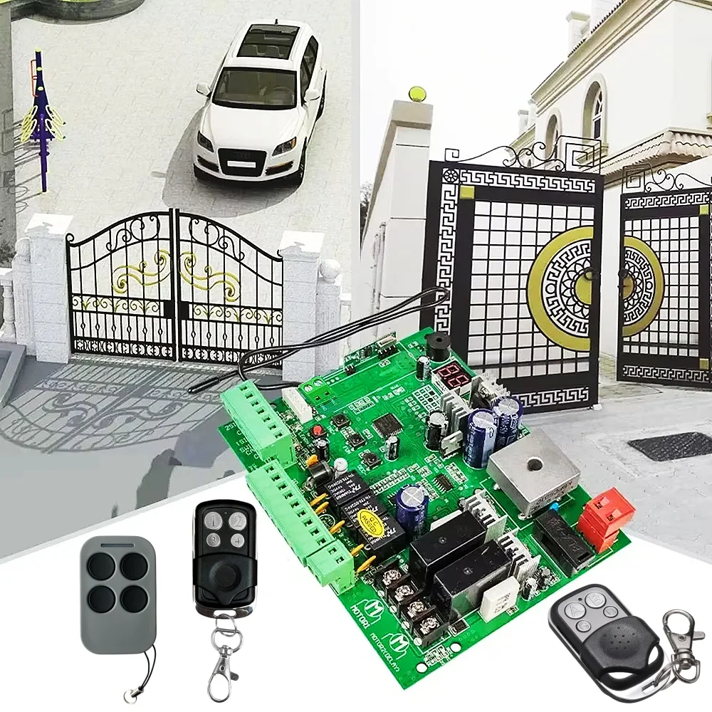 DC 24V PCB Board for Automatic Double Arms Swing Gate Opener Control Board, Support RF, Infrared Sensor and Electric Lock
