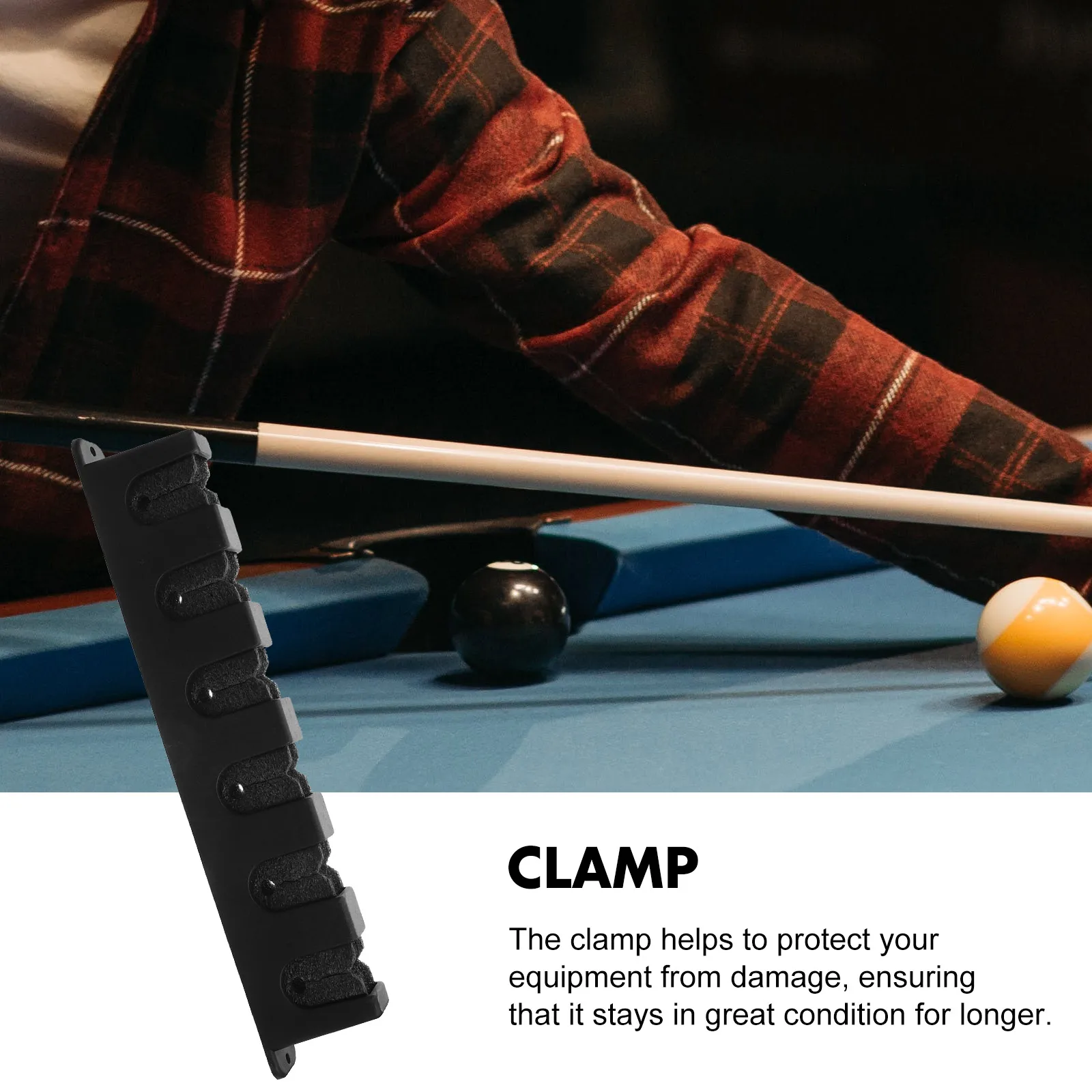 

2 Pcs Pool Stick Rack Stand Holder Wall Mount for Billiard Multifunctional Mounted