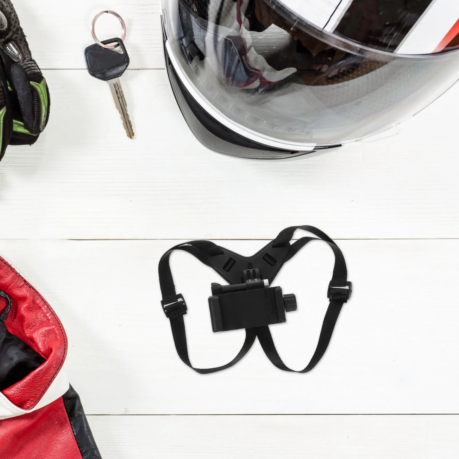 

Chin Mount Motorcycle Chin Strap Buckle Phone Camera Mount Quick Release Stable Grip for Riding Filming