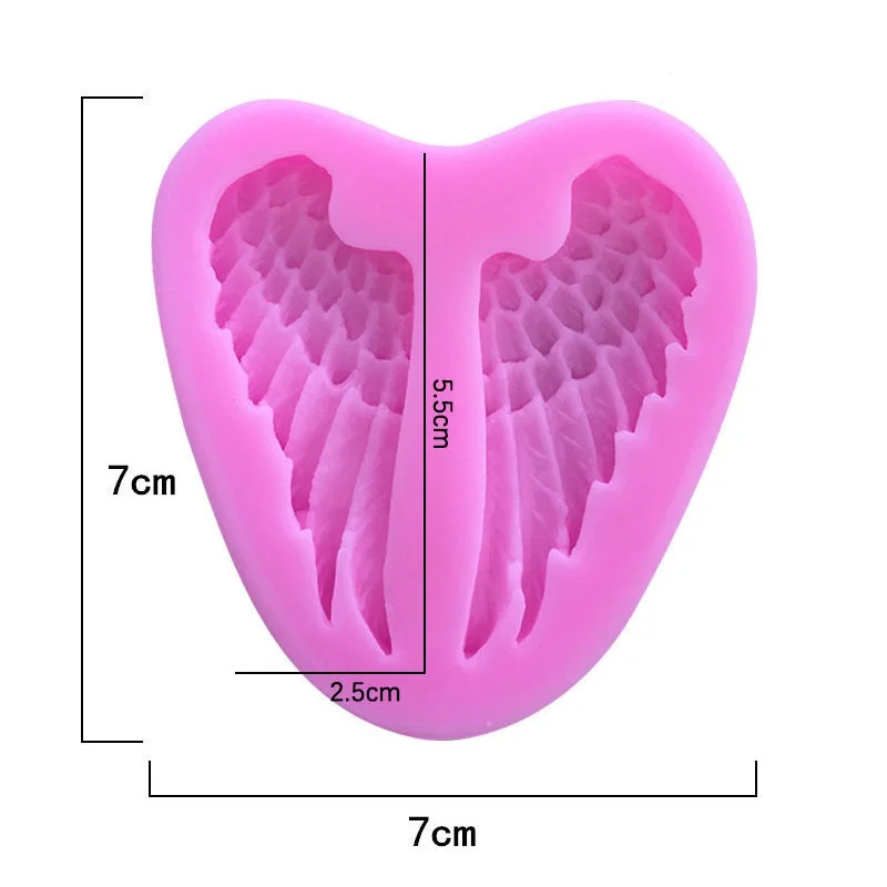 3D Angel Wings Silicone Mold DIY Party Cupcake Candle Cake Decorating Tools Chocolate Candy Polymer Clay Moulds