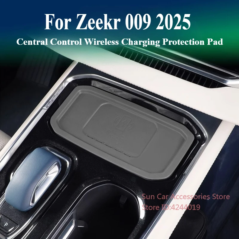

For Zeekr 009 25 Central Control Wireless Charging Protection Pad Original Car Color Silicone Anti Slip Mat Interior Accessories