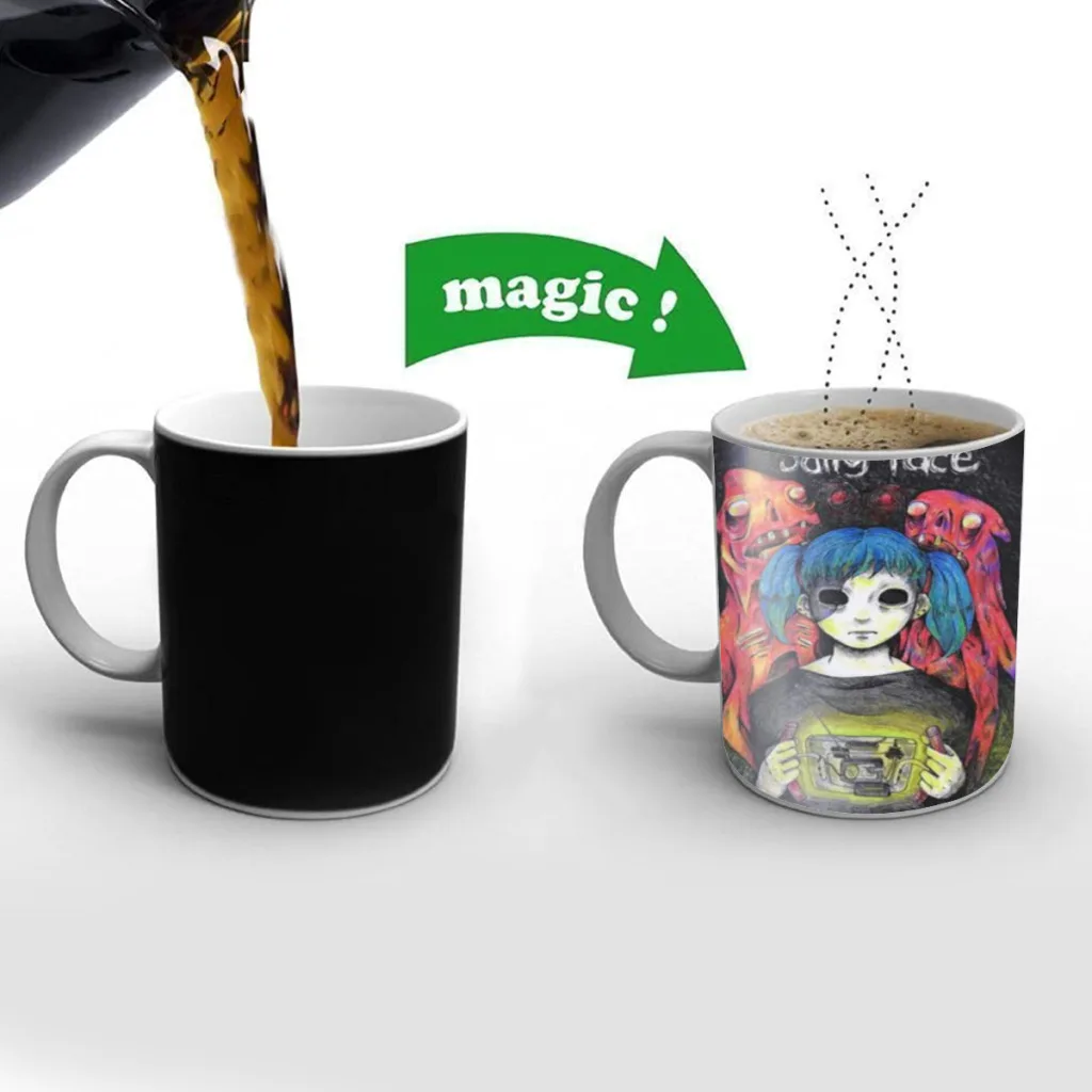 

Game Sally Face Simplicity Coffee Mugs Creativ Color Changing Milk Tea Cup Ceramic Magic Heat Sensitive Mug Gifts