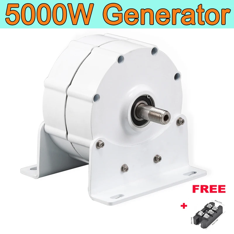 Gerador de Ímã Permanente Gearless Gerador Elétrico para Dínamo do Moinho de Vento Turbina de Água Uso Doméstico 5kw 12v 24v 48v 5000w