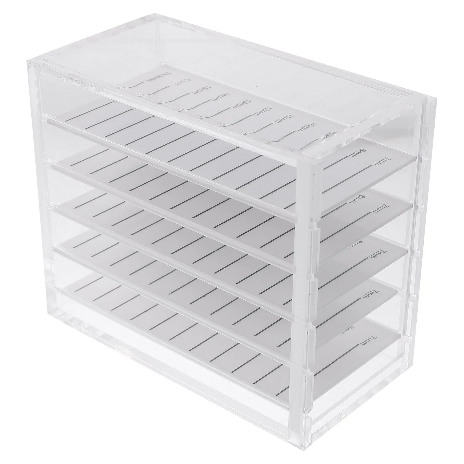 

Clear Acrylic Eyelash Storage Box 5 Layers False Lash Organizer Portable Makeup Container Eyelash Storage Case