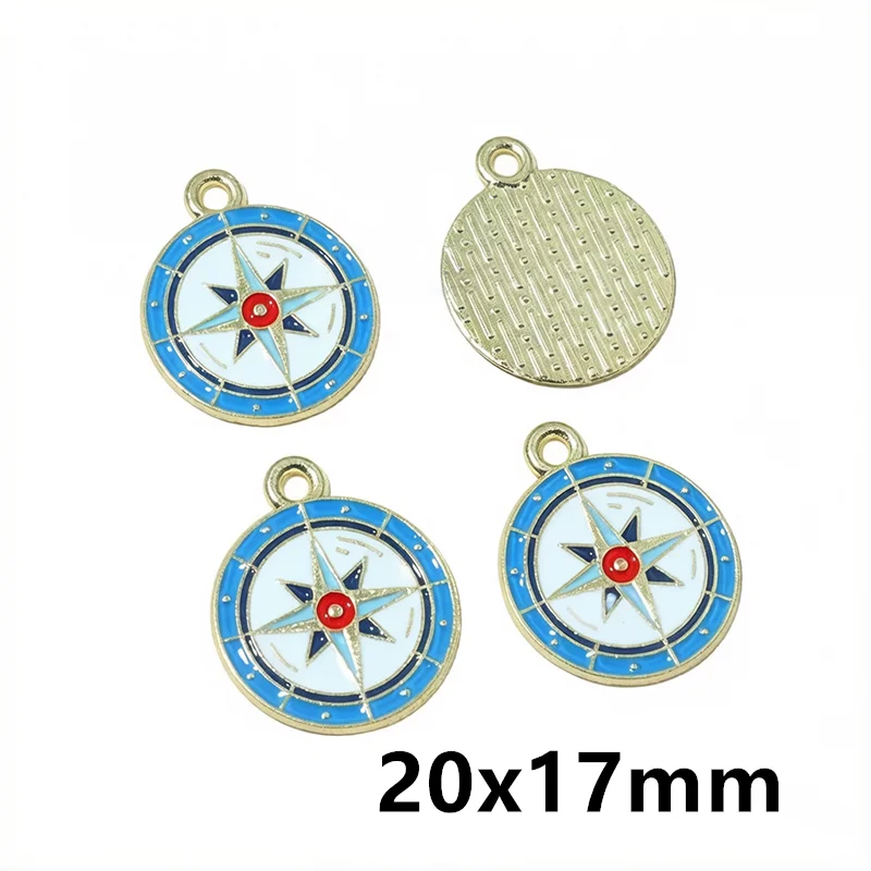 10Pcs Enamel Nautical Beach Ocean Charms Pendant Ship Sun Shell Summber Elements DIY Jewelry Making Findings Earrings Necklace‌ view 6
