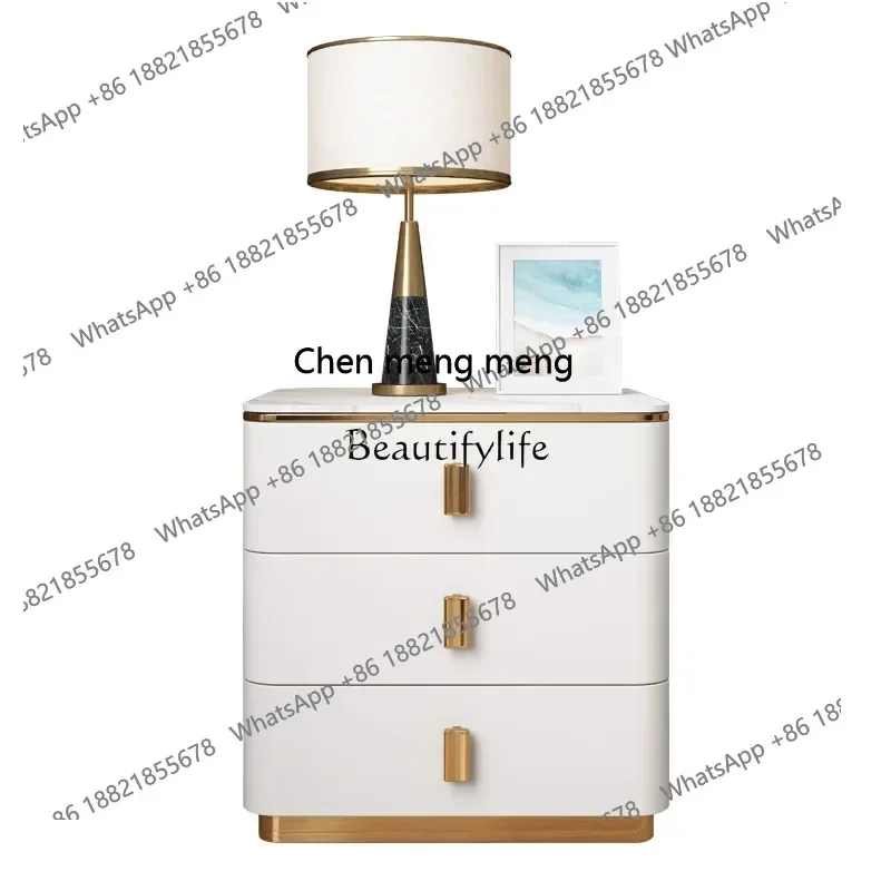 New arrive  Italian light luxury rock slab chest three modern simple drawer storage locker