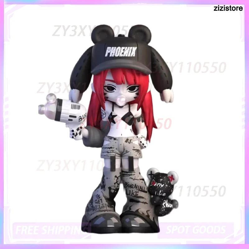 

Genuine Moyan Culture Sick Girl Gothic Style Action Figure Cartoon Desktop Decoration Blood Red Fashion Doll For Christmas Gift