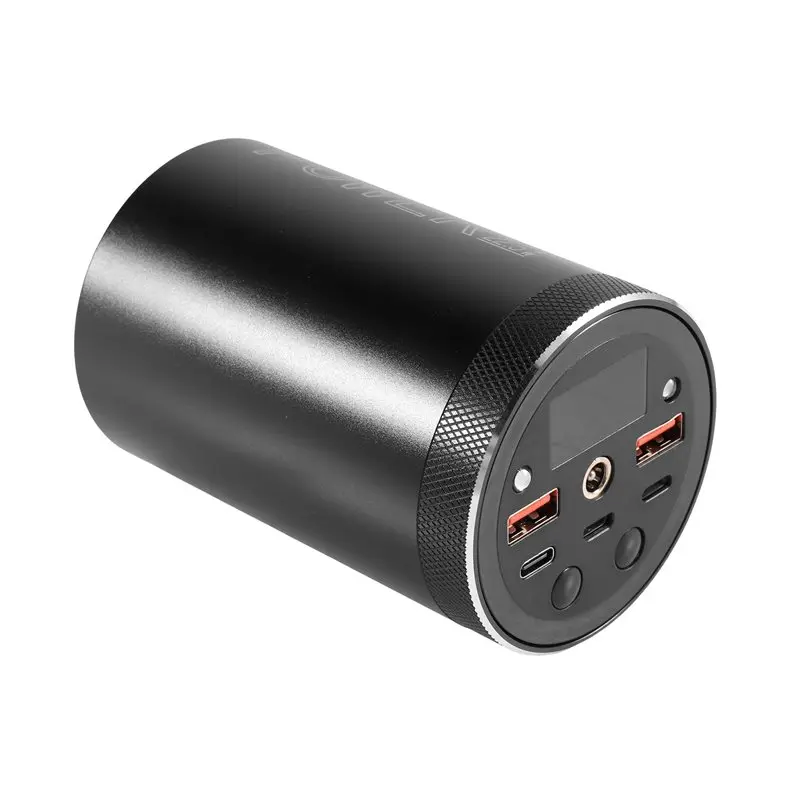 AAAEL-Front Panel Setup For 7Cell 21700 Build DIY Powerbank Shell With Display, Aluminum Housing And USB-A/USB-C DC5-12V Black