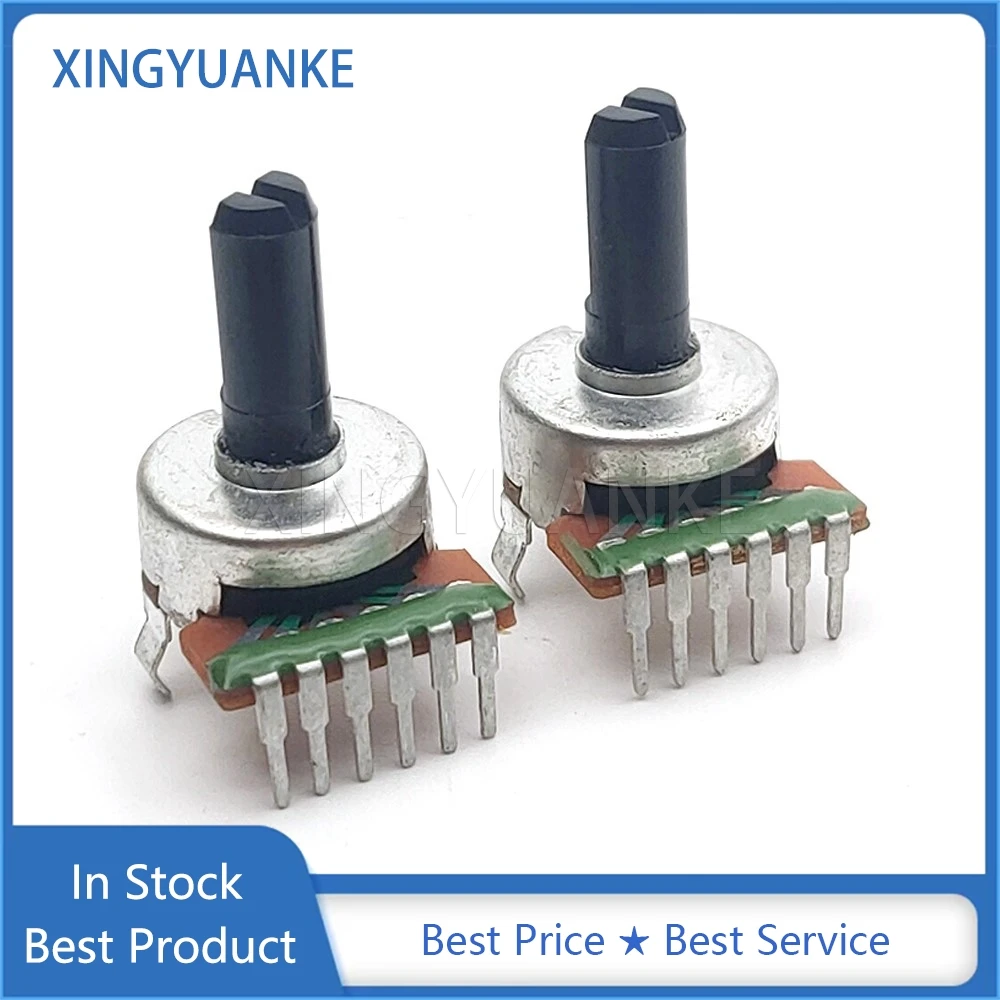 5PCS 161 Type Vertical Double B10K B20K B50K B100K Audio Volume Rotary Potentiometer B103 B203 B503 B104 6-Pin Shaft Length 15MM