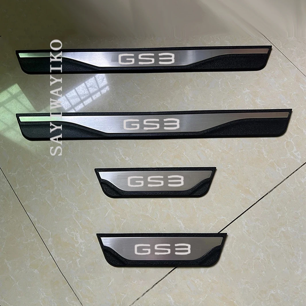 

Fit GAC EMZOOM GS3 2024 2021 Car Door Sill Scuff Plate Protect Pedal Guard Threshold Stainless Steel Plastic Car Accessory