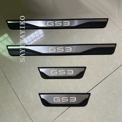 Fit GAC EMZOOM GS3 2024 2021 Car Door Sill Scuff Plate Protect Pedal Guard Threshold Stainless Steel Plastic Car Accessory