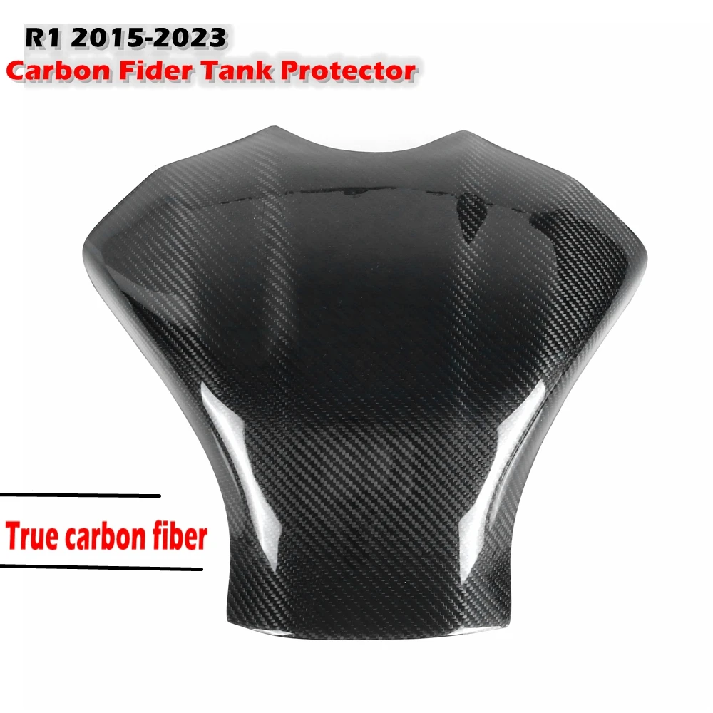 Carbon Fiber Fuel Gas Tank Cover Protector For YAMAHA R1 2015 2016 2017 2018 2019 2020 2021 2022 2023