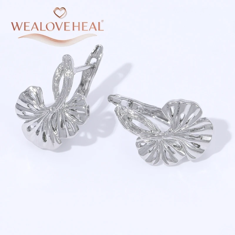 18K Gold Plated French Flower Earring Hooks Lever Back Open Loop Setting for DIY Earring Jewelry Making Accessories Findings