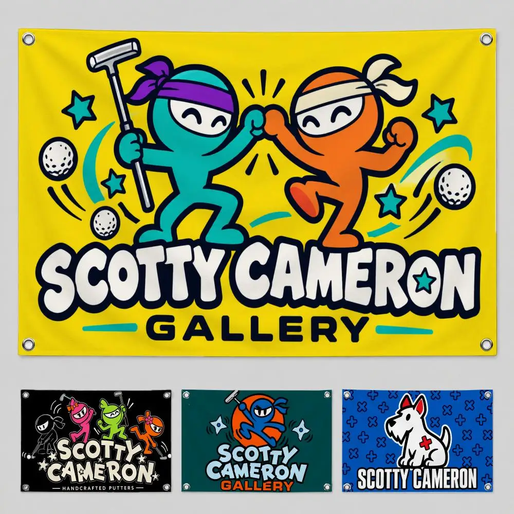 Brand Scotty Cameron Flags Yard Garden Decor Banner Indoor Outdoor Wall Hanging Flag Home Patio Wall Art Decoration