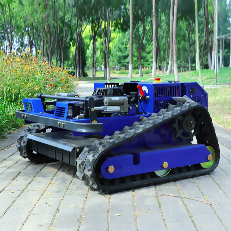 

Self-propelled remote-controlled lawn mower suitable for all terrains, lawn mowing robot