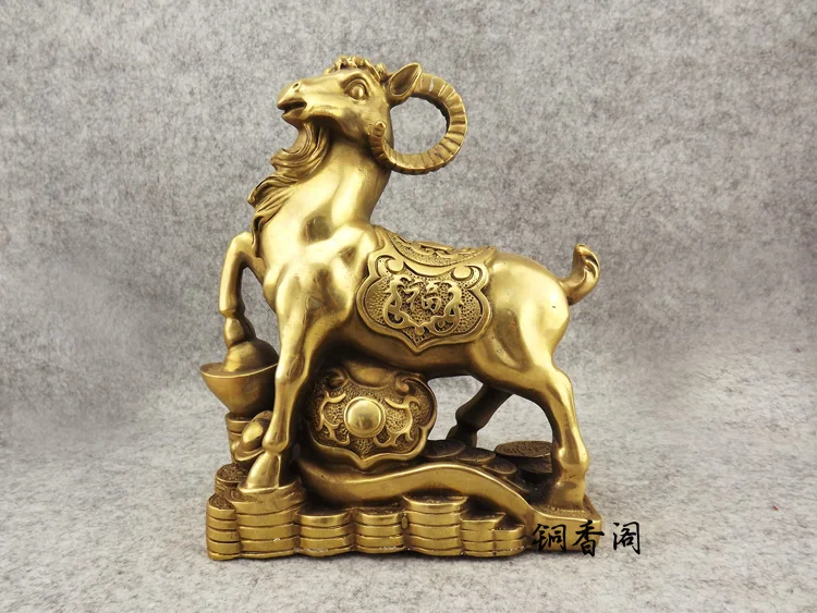 

TOP GOOD Efficacious HOME family SHOP Talisman- TOP COOL animal wolf FENG SHUI Figurine wealth sheep FU RUYI statue