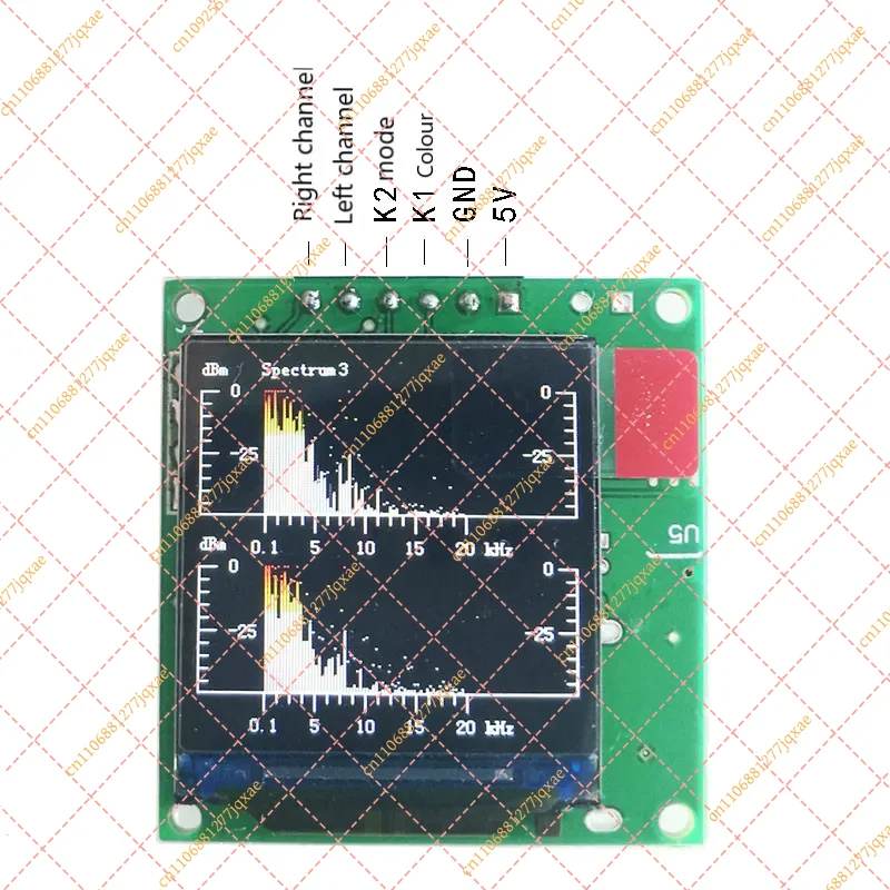 1.3 Inch TFT Music Spectrum Analyzer Display Module with Dynamic Balanced Output Screen